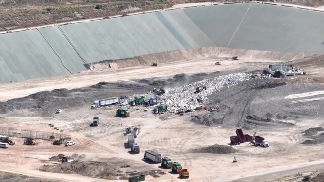 Simi Valley Landfill Dump California Drone Aerial View