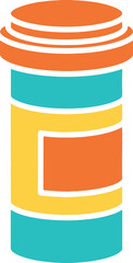 Fototapeta premium Eco Friendly Reusable Water Bottle Vector Icon For Sustainable Lifestyle