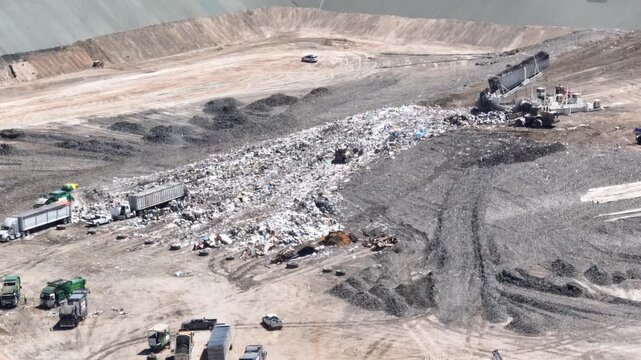 Simi Valley Landfill Dump California Drone Aerial View