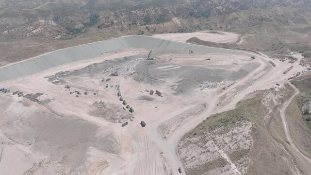 Simi Valley Landfill Dump California Drone Aerial View