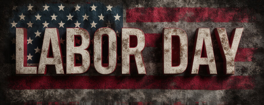 Labor Day USA flag background vintage