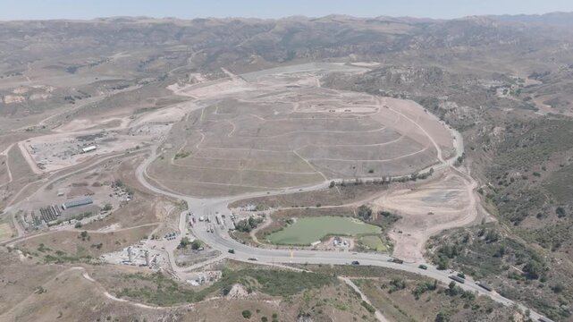 Simi Valley Landfill Dump California Drone Aerial View