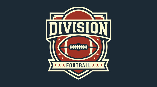 American Football Division Championship Emblem Design.