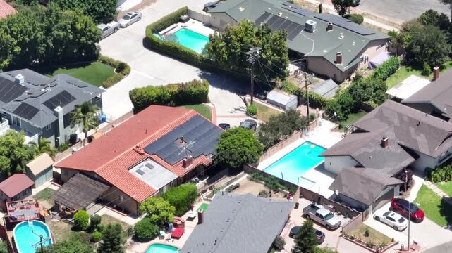 Suburban Community of Simi Valley California Drone Aerial View