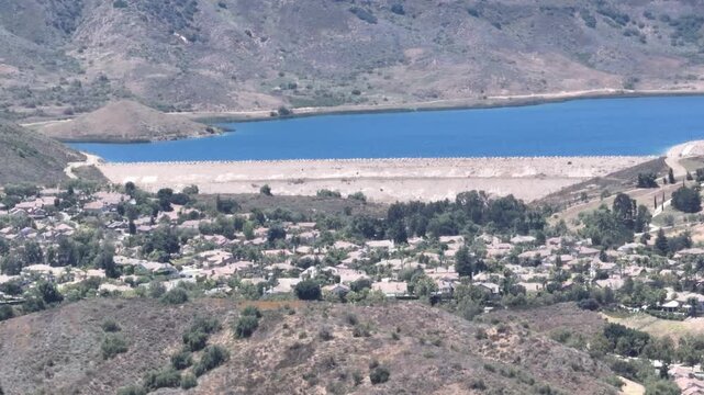 Suburban Community of Simi Valley California Drone Aerial View