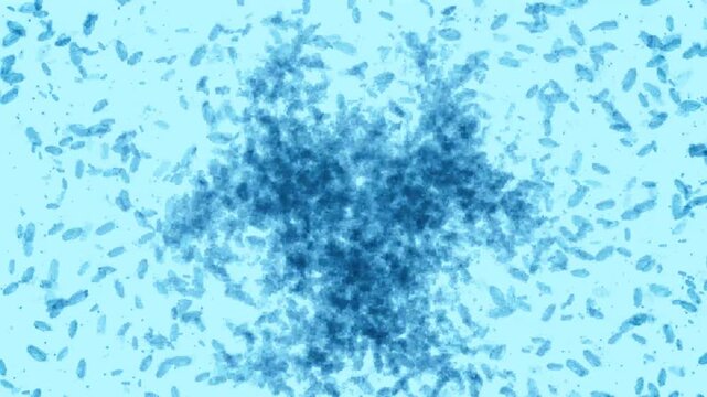 Biohazard microbes pathogen warning representing biosafety level containment and lethal infectious disease outbreak biosecurity surveillance in 4K Ultra HD footage
