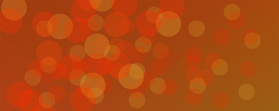 Abstract orange and red bokeh light particles background. Vector illustration