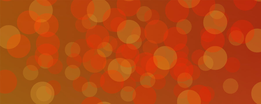 Abstract orange and red bokeh light particles background. Vector illustration