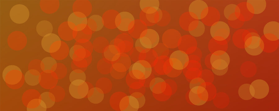 Abstract orange and red bokeh light particles background. Vector illustration