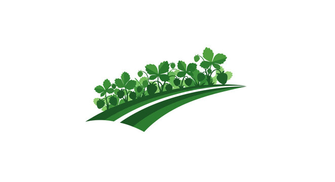 Illustration of Fresh Green Four Leaf Clovers Collection.