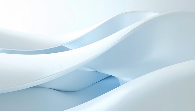 Clean white elegant 3d abstract wave background