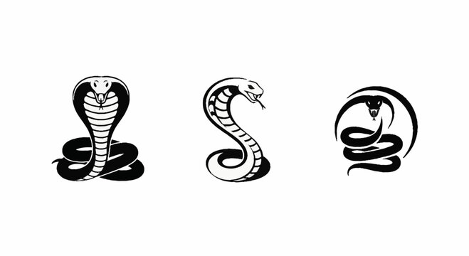 Cobra snake minimalist logo designs for striking identity