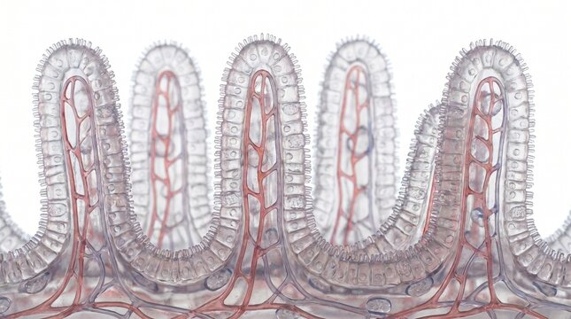 Human Intestinal Villi Microscopic Anatomical Model