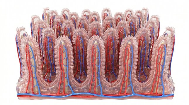 Human Intestinal Villi Microscopic Anatomical Model