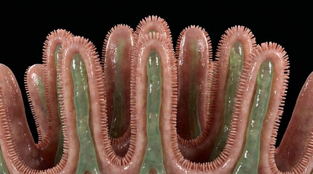 Human Intestinal Villi Microscopic Anatomical Model