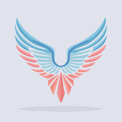 Obraz premium Stylized Wings Logo