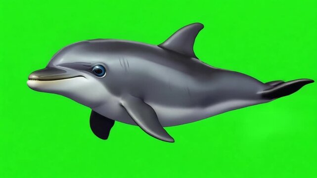 playful bottlenose dolphin leaping in vibrant green water under bright sunlight