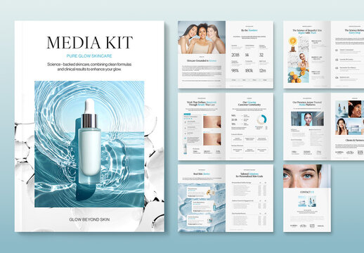 Media Kit Template For Press Kit, Brand Pitch Deck, Rate Card & Sponsorship Proposal Brochure Template