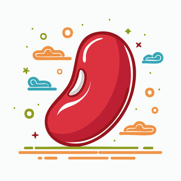 Red Jelly Bean Illustration