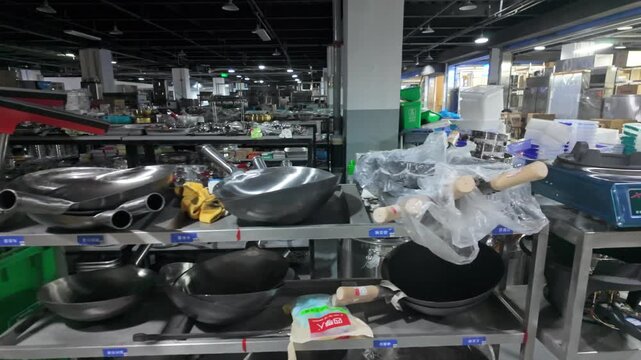 Interior of Kitchen Supplies Warehouse