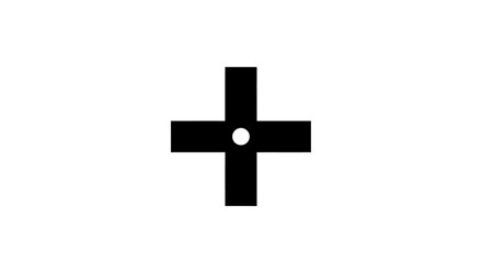 Fototapeta premium Plus symbol icon with central circle cutout