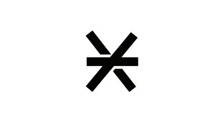 Obraz premium Geometric star shape with horizontal line intersection
