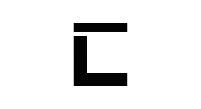 Minimalist geometric letter c logo design