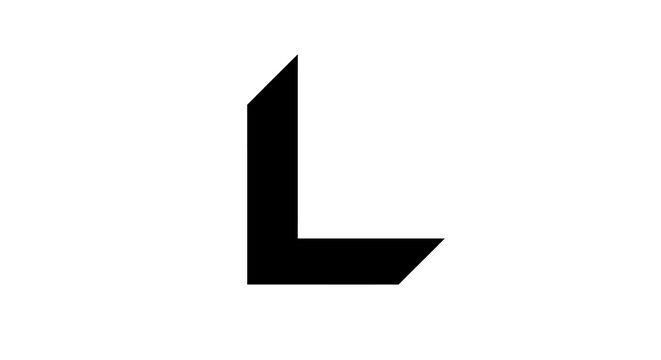 Sharp geometric letter l monogram for modern branding