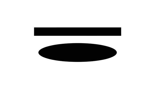 Geometric bar and oval composition