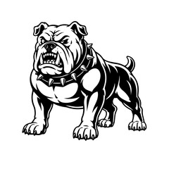Fototapeta premium standing bull dog silhouette svg file