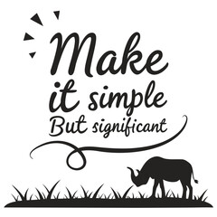 Make it simple but significant typography with rhino silhouette © Fariha