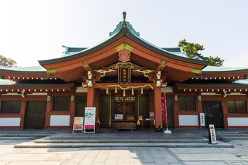 Obraz premium 日本の風景 愛媛 日本100名城 今治城 吹揚神社 