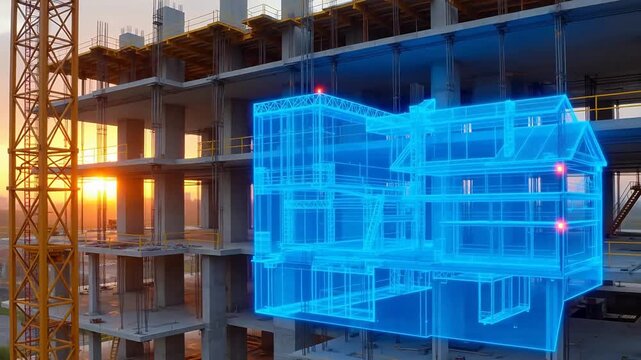BIM Digital Overlay on Construction Site