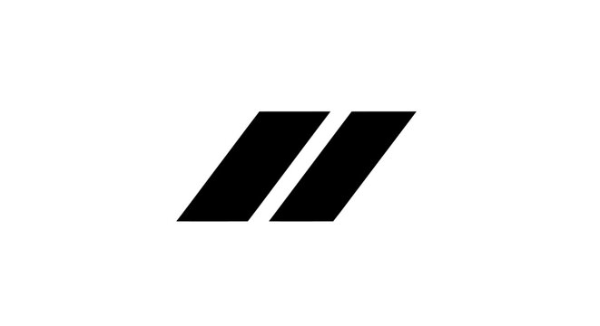 Dynamic parallel slanted stripes in minimal black and white