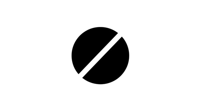 Slotted screw head drive icon in flat style