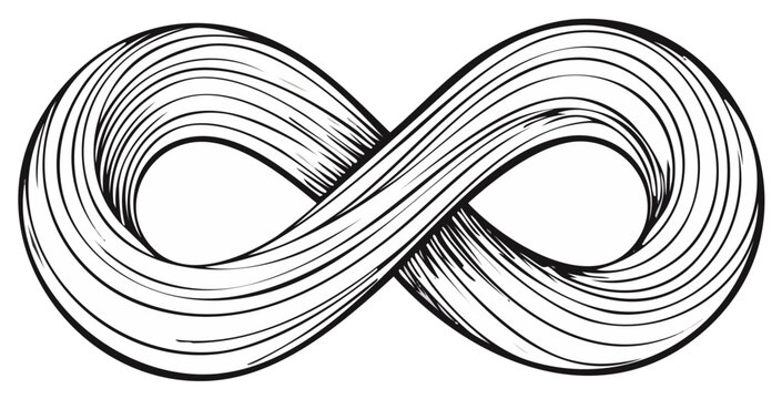 Infinity Symbol Artistic Depiction Curved Lines Visual Representation Abstract Design Concept Timelessness Boundless Eternal Endless Flowing Pattern