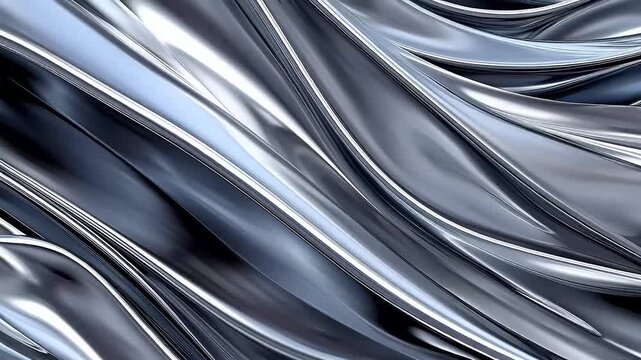 Digital silver metal curve abstract background
