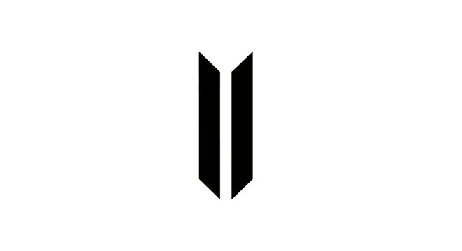 Sharp geometric parallel bars logo icon