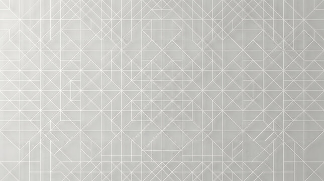 Minimalist 3D abstract grid pattern with light gray geometric lines