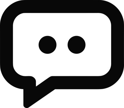 Communication black and white vector on white background.