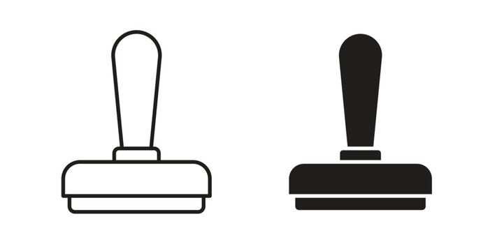Stamp icon vector design elements. icon in flat and line style.