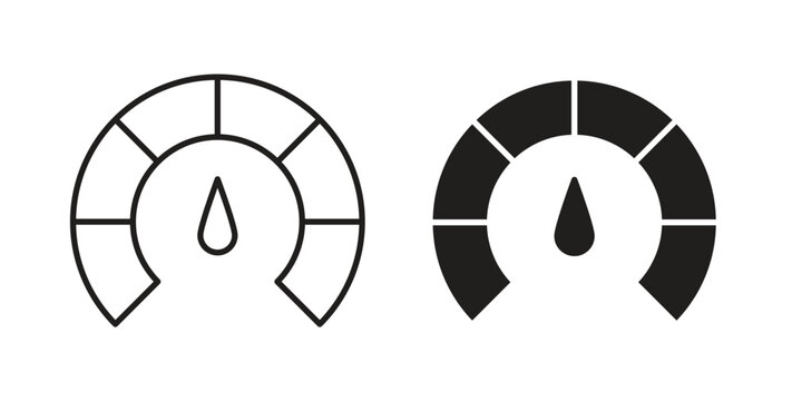 Tachometer icon vector design elements. icon in flat and line style.