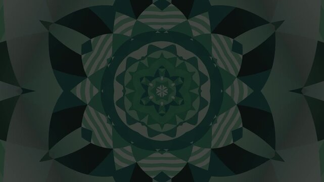 Latar Belakang Motion Graphic Kaleidoskop Bunga Geometris 4K