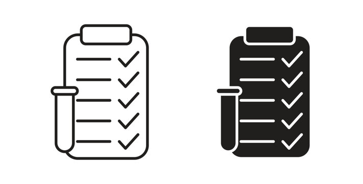 Test icon vector design elements. icon in flat and line style.