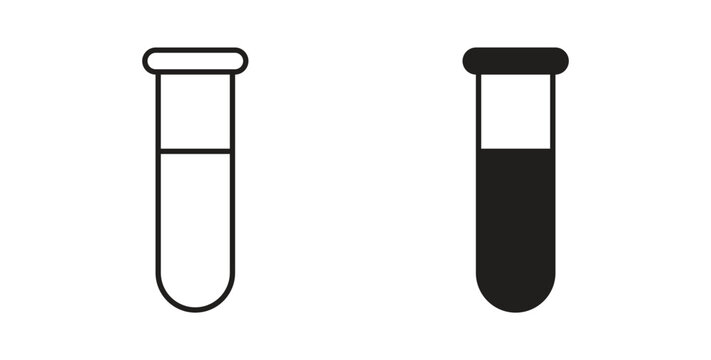 Test tube icon vector design elements. icon in flat and line style.
