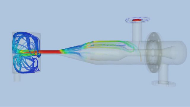 Cyclone airflow simulation - CFD simulation Computational fluid dynamics