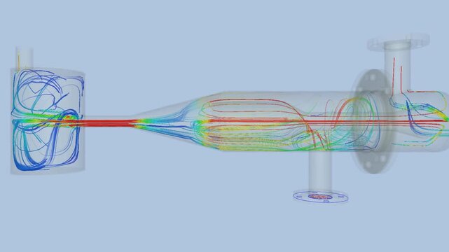 Cyclone airflow simulation - CFD simulation Computational fluid dynamics