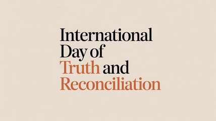 International Day of Truth and Reconciliation text design
