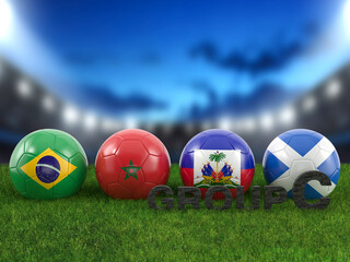 Obraz premium Soccer world cup group C