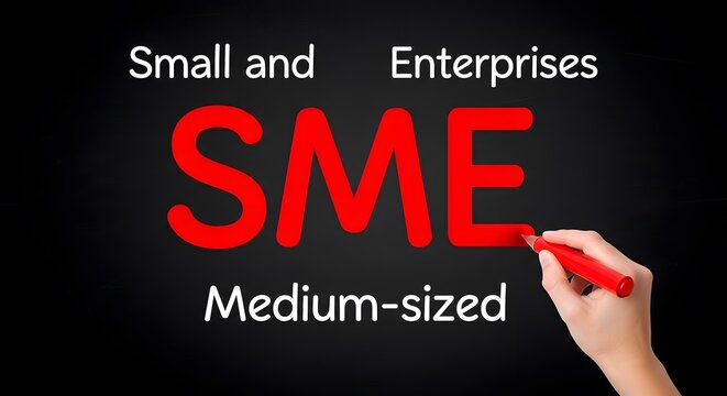 Hand Writing SME Representing Small and Medium-sized Enterprises